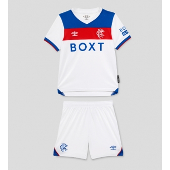 Billige Fotballdrakt Rangers Replika Bortedraktsett Barn 2025-26 Kortermet (med bukser)